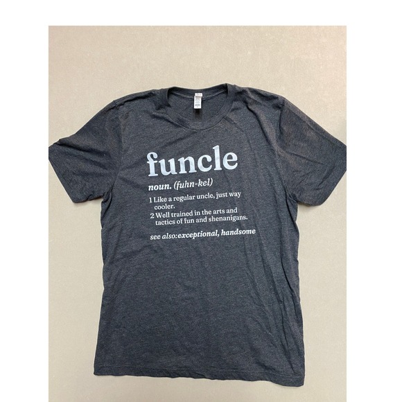 Bella + Canvas Other - Bella Canvas Funcle Definition Graphic T-Shirt Mens Large Heather Gray Humor Tee